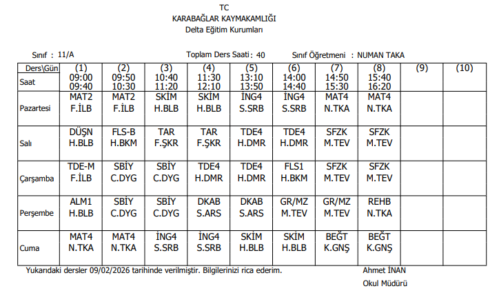 11A 1 - Delta Koleji