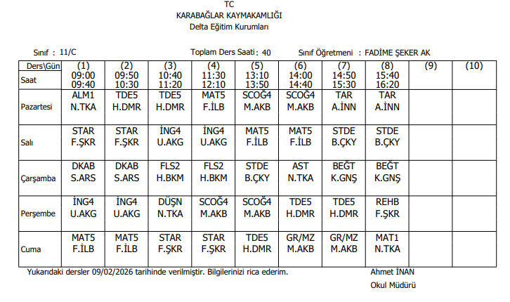 11C 1 - Delta Koleji